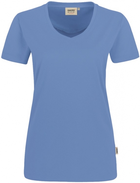 HAKRO-Jobwear, Damen-T-Shirt, Arbeitsshirt, V-Ausschnitt Performance, malibu-blue