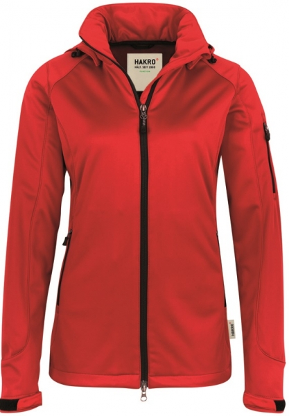 HAKRO-Jobwear, Damen-Softshell-Jacke, Softshell-Arbeits-Berufs-Jacke, Alberta, rot