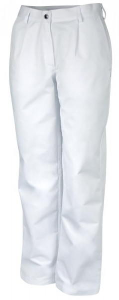 Teamdress-Jobwear-Service, Damen-Arbeits-Berufs-Hose, Bundfaltenhose, weiß
