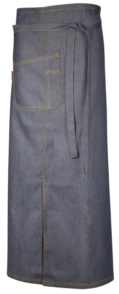 Teamdress-Jobwear-Service, Bistroschürze, Gastro-Arbeits-Berufs-Schürze, Denim, jeansblau