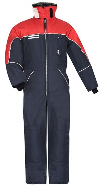 HB-Kälteschutz, Tempex-Kommissionierer-Overall, 510 g/m², navy/rot