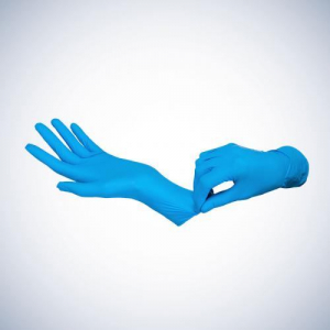 AMPRI-Hygiene, Einweg-Nitril-Einmal-Untersuchungs-Handschuhe, BLUE ECO PLUS, puderfrei, blau, Pkg  100 Stck, VE = 1 Pkg.