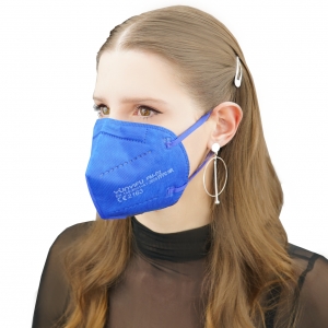 UNIVERSAL-Hygiene, PSA-FFP2-Maske, Einwegmaske, Atemschutz, Mundschutz, blau, VE = 10 Stck